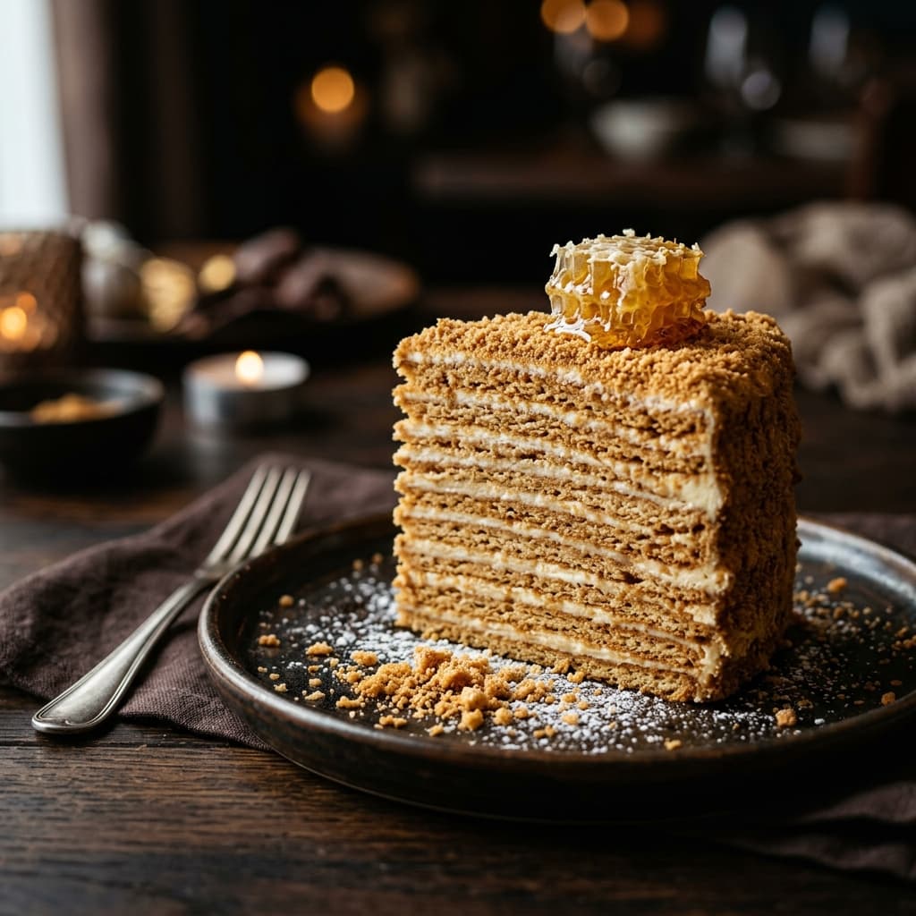 Medovik Honey Cake
